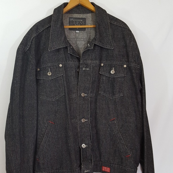black guess jean jacket